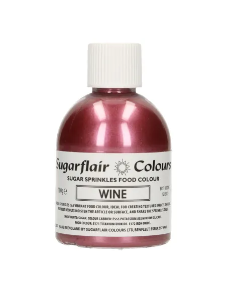 Azúcar fino metalizado Rojo Vino 100 g