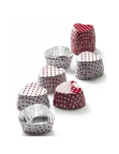 Cápsulas metálicas para bombones Corazones 36 unidades