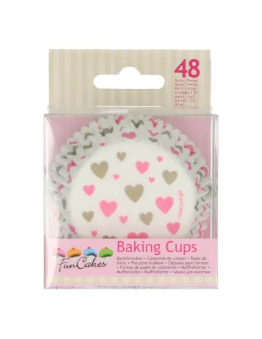 Cápsulas de papel Corazones Funcakes