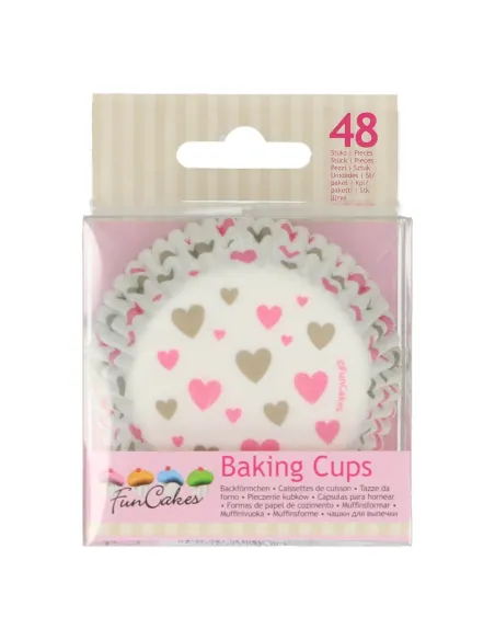 Cápsulas de papel Corazones Funcakes