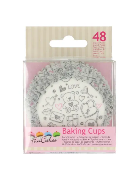 Cápsulas de papel Love Doodle Funcakes