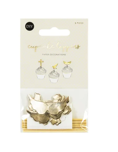 Set 6 toppers dorados Primera Comunión PartyDeco
