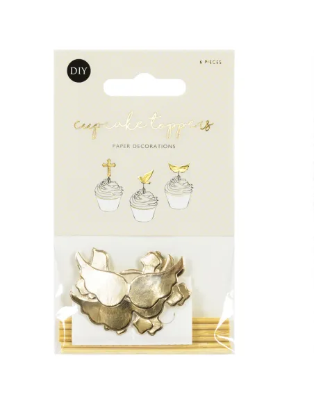 Set 6 toppers dorados Primera Comunión PartyDeco