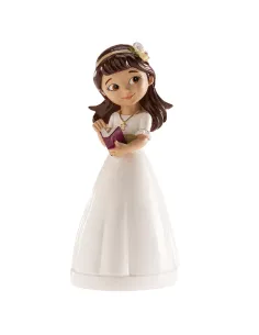 Figura niña comunión con diadema 13 cm