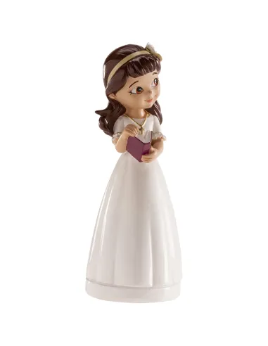 Figura niña comunión con diadema 13 cm