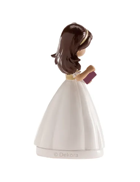 Figura niña comunión con diadema 13 cm