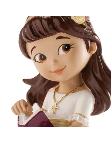 Figura niña comunión con diadema 13 cm