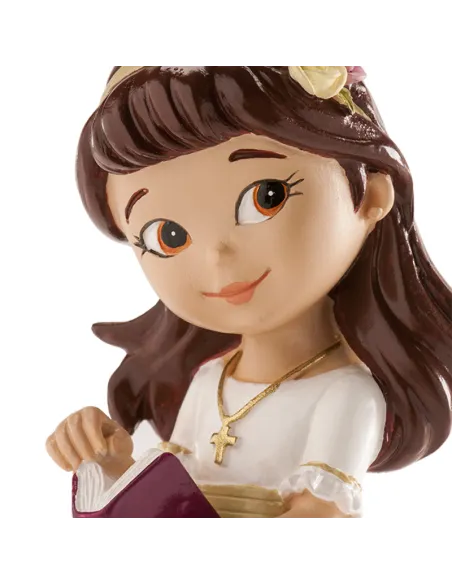 Figura niña comunión con diadema 13 cm
