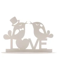 Topper para tarta boda Pájaros Love color blanco