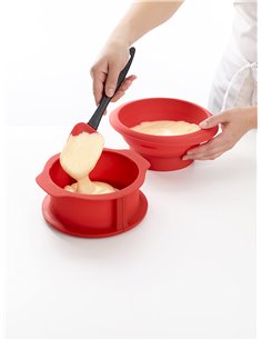 Molde desmontable rojo con plato Lékué 15 cm 2