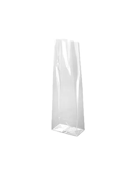 Bolsa transparente con base