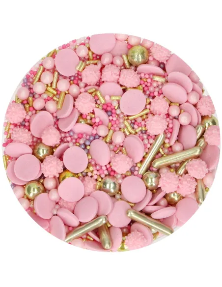 Sprinkles Glamour rosa 65 g Funcakes