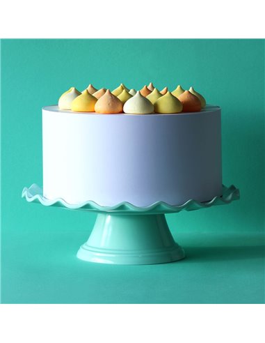 Stand para tartas ondulado Verde menta 27,5 cm