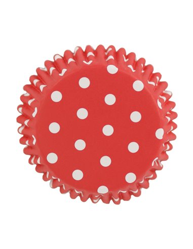 Cápsulas de papel Rojo con lunares PME
