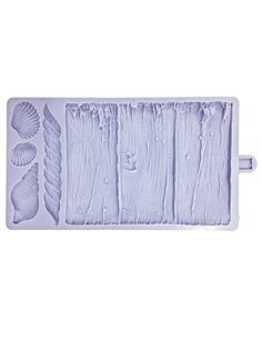 Molde silicona Madera Rústica y conchas Karen Davies 2