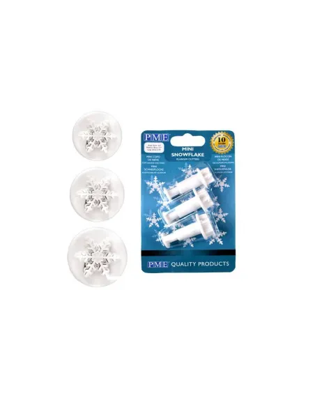 Set 3 mini cortadores Copo de nieve PME