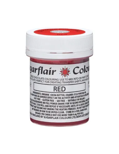 Colorante liposoluble para chocolate Rojo 35 g Sugarflair