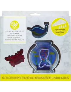 Kit para decorar galletas Pecera Wilton